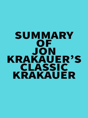 cover image of Summary of Jon Krakauer's Classic Krakauer